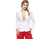 White jacket made of 100% linen. Jackets. etnoart (etnoart). Online shopping on My Livemaster.  Фото №2