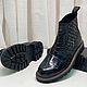 Order Men's crocodile leather shoes, spring / autumn model in black. SHOES&BAGS. Livemaster. . Boots Фото №3