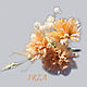 Brooch-pin: Carnations made of natural silk. Brooches. silk fairy tale. Online shopping on My Livemaster.  Фото №2