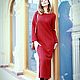 Warm elegant dress ' Wine pigtail'. Dresses. Alexandra Maiskaya. Online shopping on My Livemaster.  Фото №2