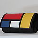 Order Copy of Leather Mondrian clutch bag. Leather  Art  Phantasy. Livemaster. . Clutches Фото №3