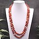 Carnelian natural long carnelian beads, Beads2, Moscow,  Фото №1