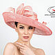 Розовая дизайнерская шляпа для скачек "Сорбет", Шляпы, Санкт-Петербург,  Фото №1