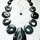Necklace Classic geodes of AGATE, onyx beads. Necklace. Dorida's Gems (Dorida-s-gems). Online shopping on My Livemaster.  Фото №2