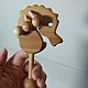 Wooden rattle Seahorse with beads. Teethers and rattles. Shop Grizunok teether. My Livemaster. Фото №5