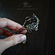 Pulsera de plata con crisolita Elegante pulsera Delgada verde Plata. Hard bracelet. Strangell Jewelry. Ярмарка Мастеров.  Фото №4