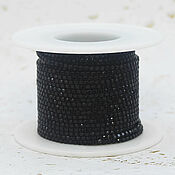 Материалы для творчества handmade. Livemaster - original item Rhinestone chain 1,4mm Black Charcoal 10 cm. Handmade.
