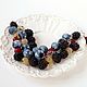 Bracelet ' Currant with blueberries and blackberries', Bead bracelet, Troitsk,  Фото №1