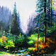 Order Landscape Oil Painting on canvas - "Emerald autumn forest". Filin-art. Livemaster. . Pictures Фото №3