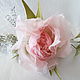 Jewelry for hairstyles: Comb with a rose made of silk. Hair Decoration. silk fairy tale. My Livemaster. Фото №6