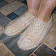 Order Women's knitted slippers Colour of ecru. Warm Yarn. Livemaster. . Socks Фото №3