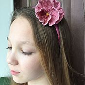 Украшения handmade. Livemaster - original item Headband for a girl with a pink flower. Handmade.