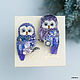 Owl Brooches 'Very Peri' Brooch bird, Brooches, Moscow,  Фото №1