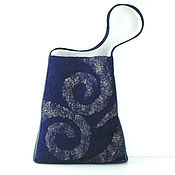 Сумки и аксессуары handmade. Livemaster - original item Blue bag with swirls.. Handmade.