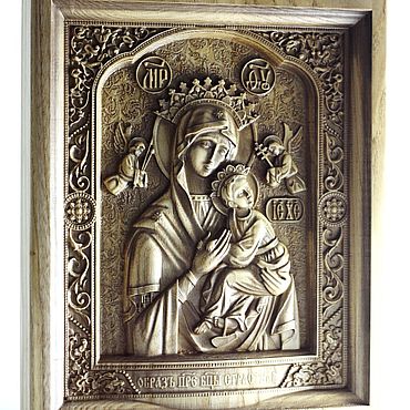 Икона Пресвятой Богородицы Троеручица, 10х12 (см. фото)