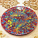 Plate Crimson Carnival. Plates. Elena Zaychenko - Lenzay Ceramics. Online shopping on My Livemaster.  Фото №2