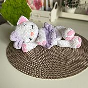 Работы для детей, handmade. Livemaster - original item Newborn gift: Splyushka comforter kitty. Handmade.