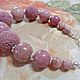Bracelet made of natural rhodonite, lava, shell and 925 silver. Bead bracelet. marusjy. My Livemaster. Фото №5