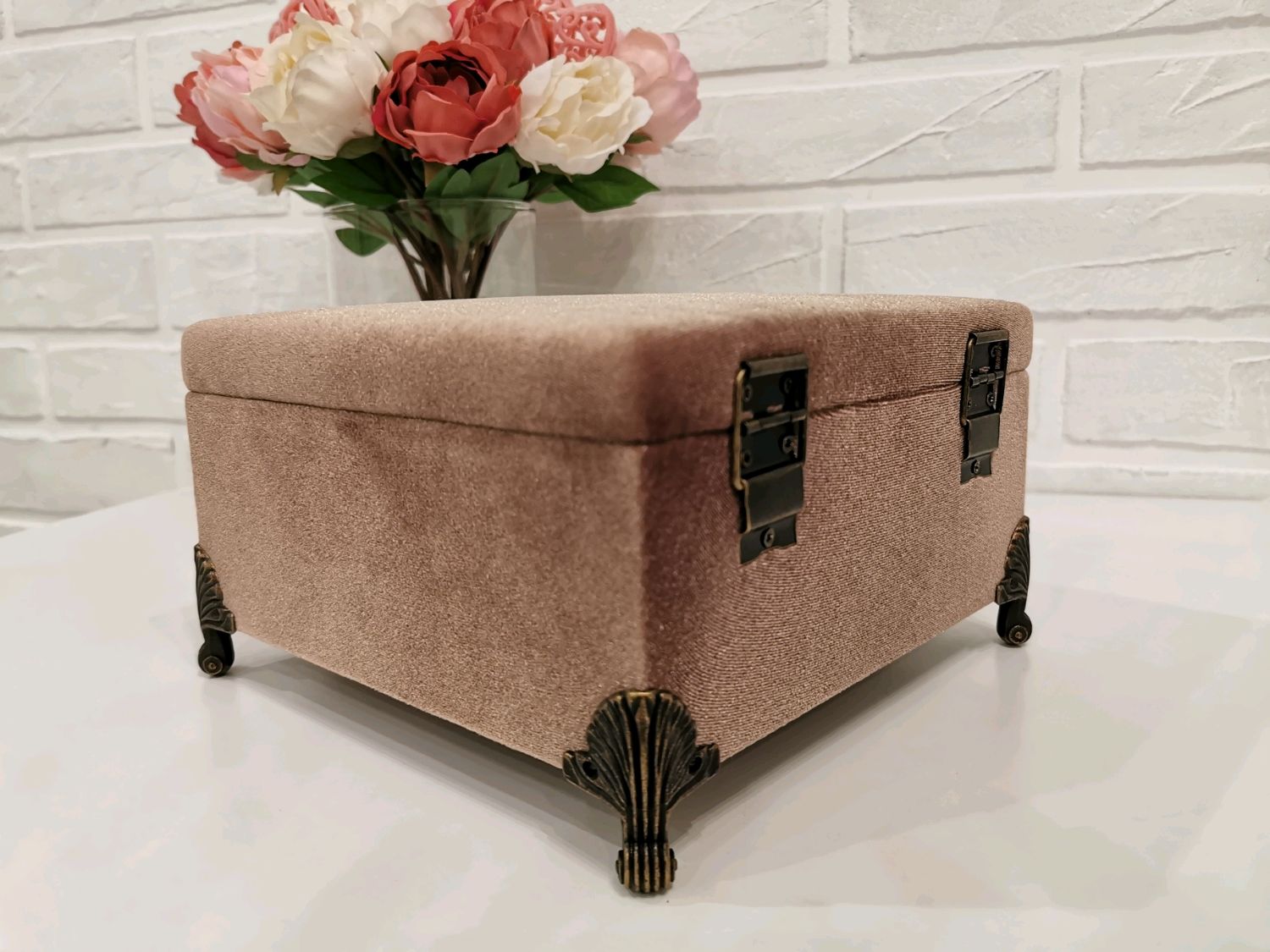 Шкатулка для украшений бархатная на ножках – заказать на Ярмарке ...