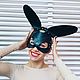 Mask black leather 'Bunny'. Mask for role playing. ISY MO. Online shopping on My Livemaster.  Фото №2