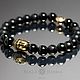 Order Stylish black Onyx bracelet with Buddha. malajemma. Livemaster. . Bead bracelet Фото №3