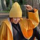 Шапка с отворотом  демисезон  ЮТА молочный шоколад 100% меринос. Шапки. Вязаный кэжуал  UNIC Ирина. Ярмарка Мастеров.  Фото №15