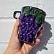 A mug with a decor with grape skulls. Water Glasses. lilit1904 (Lilit1904). Online shopping on My Livemaster.  Фото №2