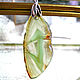 A slice of green wavy agate. Pendant. AfricaForever. My Livemaster. Фото №6