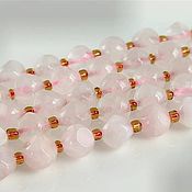 Материалы для творчества handmade. Livemaster - original item Copy of Copy of Copy of 6-10 mm Rose quartz, faceted beads. Handmade.
