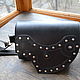 Leather waist bag with rivets. Waist Bag. crecca. My Livemaster. Фото №6