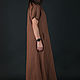 Brown dress made of natural linen - DR0390LE. Dresses. EUG fashion. Online shopping on My Livemaster.  Фото №2