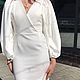 White dress, dress with voluminous sleeves!. Dresses. elmdesign (ELMDESIGN). My Livemaster. Фото №4