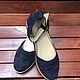 Order Freedom sandals blue suede black / beige wedge. Hitarov (Hitarov). Livemaster. . Sandals Фото №3
