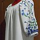 Order Embroidered dress 'Cornflowers' ZHP3-135. babushkin-komod. Livemaster. . Dresses Фото №3
