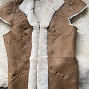 Одежда handmade. Livemaster - original item Mouton leather vest lightweight. Handmade.