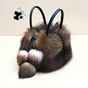 Сумки и аксессуары handmade. Livemaster - original item Silver Fox fur bag. Stylish ladies accessory.. Handmade.