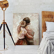 Картины и панно handmade. Livemaster - original item Two, lovers, love, oil painting on canvas.. Handmade.