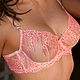 Комплект нижнего белья с розовой фактурной вышивкой. Комплекты белья. Natali Lingerie / Нижнее бельё ручной работы!. Интернет-магазин Ярмарка Мастеров.  Фото №2