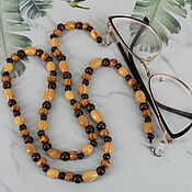 Работы для детей, handmade. Livemaster - original item Eyeglass Holders// Beads made of wood. Handmade.