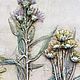 Bas Rachel Dane Gypsum panels Casting flower Prints Botanical flowers in bas-relief
