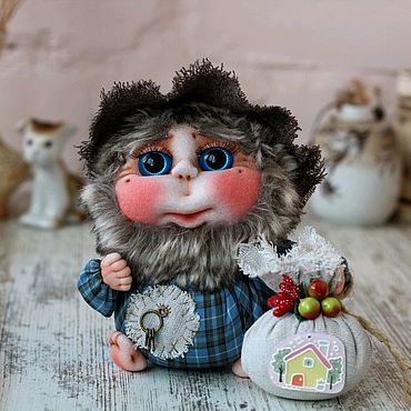 Куклы и игрушки ручной работы. Ярмарка Мастеров - ручная работа Кукла Домовой оберег для семьи и дома Домовенок Кузя новоселье талисма. Handmade.