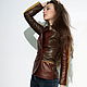 Women's Brown leather jacket. Suit Jackets. Lollypie - Modiste Cat. My Livemaster. Фото №5