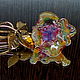 Brooch with a flower of great beauty lampwork, Brooches, St. Petersburg,  Фото №1
