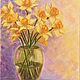 Картина Нарциссы Букет цветов - Холст Акрил, Картины, Алексеевка,  Фото №1