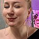 Длинные серьги необычной формы из жемчуга, Серьги классические, Москва,  Фото №1