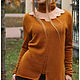 Long knitted sweater of ochre color, Sweaters, Kiev,  Фото №1