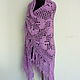 Order Knitted lilac shawl ' Lilac'. vyazanaya6tu4ka. Livemaster. . Shawls Фото №3