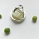 Ring with californite 'Green peas', silver. Rings. EdGems jewerly. My Livemaster. Фото №5