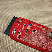 Сумки и аксессуары handmade. Livemaster - original item Phone Case, Eyeglass Case, Patchwork Fabric, Quilted, Ethno. Handmade.