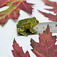 Frog, green toad, miniature. Miniature figurines. AnzhWoolToy (AnzhelikaK). My Livemaster. Фото №6